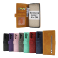 Miniatyrbild 1 av 11: Zipper Standcase Wallet Samsung Galaxy A14 5G Marinblå