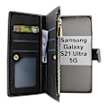Miniatyrbild 2 av 11: XL Standcase Lyxfodral Samsung Galaxy S21 Ultra 5G (G998B) Svart