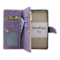 Miniatyrbild 2 av 11: XL OnePlus 13 Lyx Plånboksfodral Brun