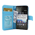 Miniatyrbild 1 av 9: New Standcase Wallet Sony Xperia X Compact (F5321) Blå