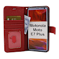 Miniatyrbild 9 av 10: New Standcase Wallet Motorola Moto E7 Plus (Svart) Ljusblå
