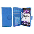 Miniatyrbild 5 av 8: New Standcase Wallet Nokia 5.1 Blå