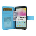 Miniatyrbild 9 av 11: New Standcase Wallet ZTE Blade A512 (Svart) Ljusblå