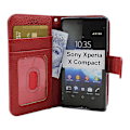 Miniatyrbild 1 av 8: New Standcase Wallet Sony Xperia X Compact (F5321) Röd