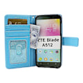 Miniatyrbild 9 av 11: New Standcase Wallet ZTE Blade A512 (Svart) Ljusblå