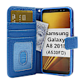 Miniatyrbild 9 av 11: New Standcase Wallet Samsung Galaxy A8 2018 (A530FD) Ljusblå