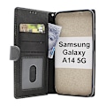 Miniatyrbild 2 av 11: Zipper Standcase Wallet Samsung Galaxy A14 5G Svart