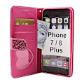Miniatyrbild 7 av 11: Standcase Glitter Wallet iPhone 7 Plus / 8 Plus Silver