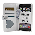 Miniatyrbild 10 av 11: Standcase Glitter Wallet iPhone 7 Plus / 8 Plus Silver