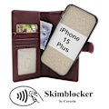 Miniatyrbild 7 av 11: Skimblocker iPhone 15 Plus Magnet Plånboksfodral Svart