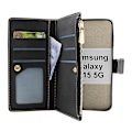 Miniatyrbild 2 av 11: XL Standcase Lyxfodral Samsung Galaxy A15 5G Svart