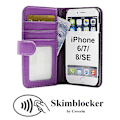 Miniatyrbild 1 av 8: Skimblocker Wallet iPhone SE (2nd Generation) Lila G651
