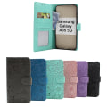 Miniatyrbild 1 av 11: Flower Standcase Wallet Samsung Galaxy A35 5G Svart