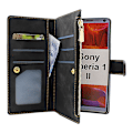 Miniatyrbild 2 av 11: XL Standcase Lyxfodral Sony Xperia 1 II (XQ-AT51 / XQ-AT52) Svart