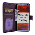Miniatyrbild 8 av 10: New Standcase Wallet Motorola Moto G9 Play (Svart) Röd