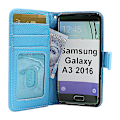 Miniatyrbild 1 av 6: New Standcase Wallet Samsung Galaxy A3 2016 Ljusblå
