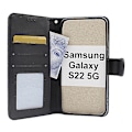 Miniatyrbild 2 av 11: Flower Standcase Wallet Samsung Galaxy S22 5G Blå