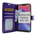 Miniatyrbild 4 av 9: Crazy Horse Wallet Samsung Galaxy A51 5G (A516B/DS) (Svart) Lila