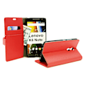 Miniatyrbild 1 av 6: Standcase Wallet Lenovo K6 Note Röd
