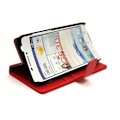 Miniatyrbild 3 av 5: Standcase wallet Huawei Ascend G630 Röd