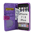 Miniatyrbild 8 av 11: Standcase Glitter Wallet iPhone 7 Plus / 8 Plus Silver