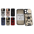 Miniatyrbild 1 av 11: TPU Tough Slide Case iPhone 15 Pro Svart