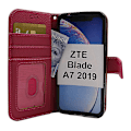 Miniatyrbild 1 av 8: New Standcase Wallet ZTE Blade A7 2019 Hotpink