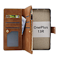 Miniatyrbild 2 av 11: XL OnePlus 13R Lyx Plånboksfodral Brun