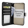 Miniatyrbild 2 av 11: Crazy Horse Wallet Samsung Galaxy S24 Plus 5G (SM-S926B/DS) Svart
