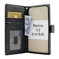 Miniatyrbild 2 av 11: New Standcase Wallet Nokia C2 2nd Edition Svart