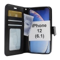 Miniatyrbild 2 av 11: Crazy Horse Wallet iPhone 12 (6.1) (Svart) Röd