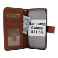Miniatyrbild 7 av 11: New Standcase Wallet Samsung Galaxy S21 5G (G991B) Brun