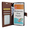 Miniatyrbild 1 av 6: Crazy Horse Wallet Motorola One Hyper Brun