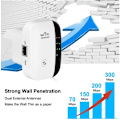 Miniatyrbild 3 av 5: WiFi Förstärkare 2024, WiFi Amplifier, WiFi Repeater, Täckning upp till 3000 kvm, Anslut 45 Enheter, Internetförstärkare Vit