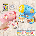Miniatyrbild 1 av 2: 2 Bubbelmaskiner för småbarn, Maskin med 4 påfyllningslösningar för barn, Utomhusleksak