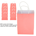 Miniatyrbild 5 av 5: 10 st Bärbara Kraftpapperspåsar Förpackning Presentpåse Tillbehör för Shopping Födelsedagsfester 15 x 8 x 21cm Rosa