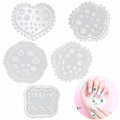 Miniatyrbild 1 av 2: 5 st Blommor 3D Silikonform Nagelkonst Skulpteringsform för DIY Nagelkonst Dekorationer Tillbehör Nagelkonst Mallar Huvudvårdsverktyg_xx