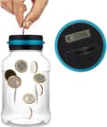 1,8L - Transparent - Digital mynträknare - Blå