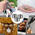 Miniatyrbild 2 av 5: 50-pack metallöppna nyckelringar, DIY husdjurstaggar, 20mm, silver