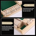 Miniatyrbild 4 av 5: Deluxe 4-spelar Shut The Box Klassiskt Tärningsspel i Trälåda
