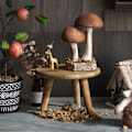 Miniatyrbild 4 av 5: Mini Rund Träpall Kort Träpall för Växter Mini Träpall Display för Hem Uteplats