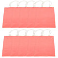 Miniatyrbild 1 av 5: 10 st Bärbara Kraftpapperspåsar Förpackning Presentpåse Tillbehör för Shopping Födelsedagsfester 15 x 8 x 21cm Rosa