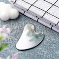 Miniatyrbild 3 av 5: Rostfritt Stål Gua Sha Ansiktsverktyg för Ansikte Metall (Silver)
