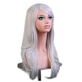 Miniatyrbild 1 av 4: Silvervit Peruk 70cm Cosplay Kostym vit vit