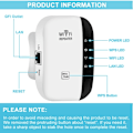 Miniatyrbild 2 av 5: WiFi Förstärkare 2024, WiFi Amplifier, WiFi Repeater, Täckning upp till 3000 kvm, Anslut 45 Enheter, Internetförstärkare Vit