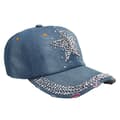 Miniatyrbilde 3 av 3: Strass-baseballcaps - Blått pentagram, Co-hatt_MGF