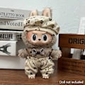 Miniatyrbild 5 av 5: Modekläder Ropa Labubu Kläder Outfit Docktillbehör För 15/17cm Labubu V2 V1 Plyschdockor Hängselbyxor SuitT250313.Ca