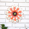 Pikkukuva 1 / 10: Tervetuloa-kyltti koriste simulointi metalli auringonkukka perhonen seinätaide riippuva piha-aita koriste kotiin ulko White Chrysanthemum