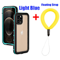 Miniatyrbild 1 av 6: IP68 Vattentätt Fodral för iPhone 15 14 13 12 11 Pro Max XS Max XR 7 8 RödPeppar Transparent Skydd Dykning Under Vatten Simning Utomhussporter GB med Rem GB with Strap i-Phone 14 Plus