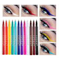 Pikkukuva 1 / 5: 12 kpl Mattapintainen Sateenkaarenvärinen Nestemäinen Eyeliner-setti, 12 Väriä Pehmeä ja Hyperterävä Kärkiharja Eyeliner, Vedenkestävä Runsaspigmenttinen Eyeliner-kynäsetti